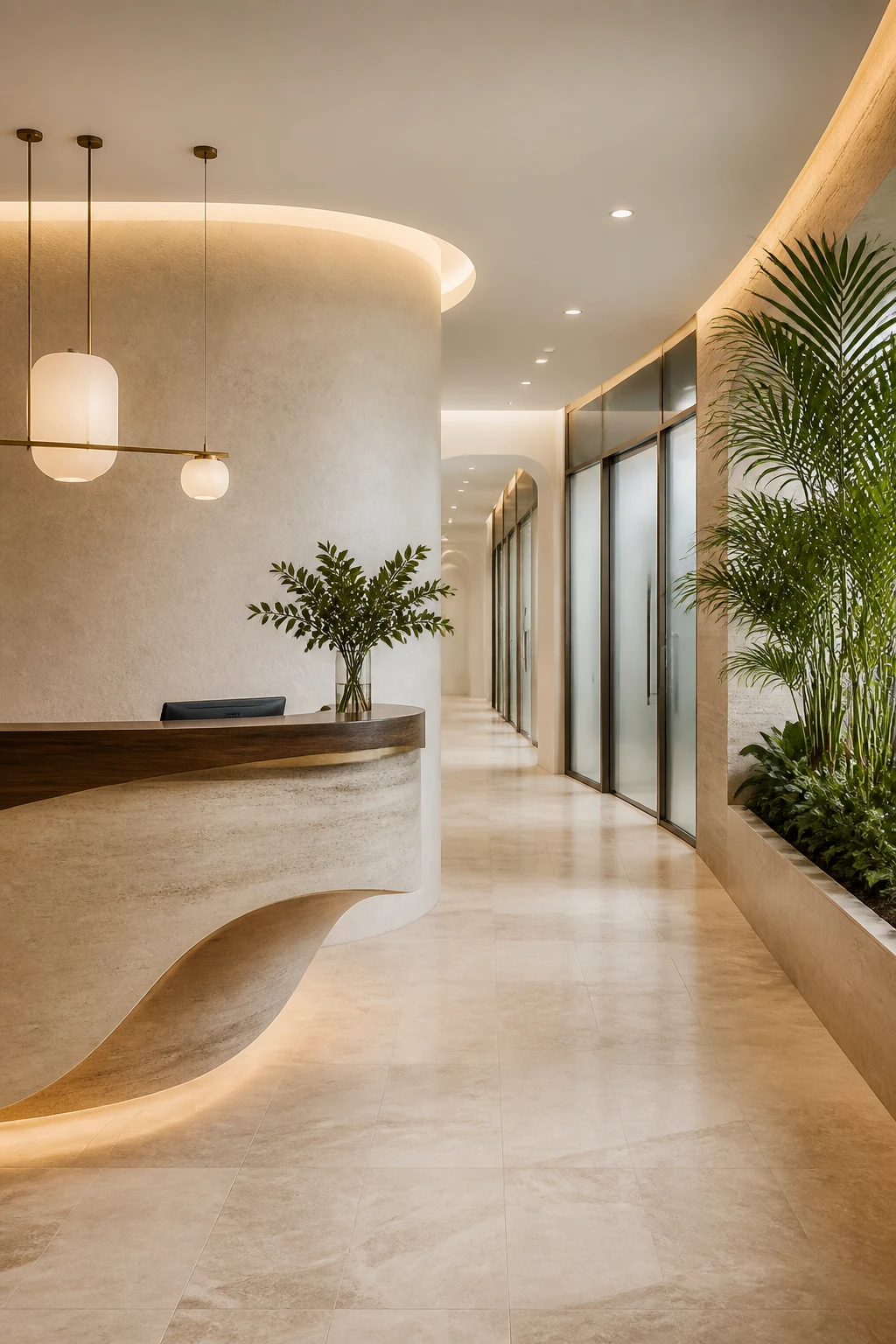 Interior conceptual de una clínica